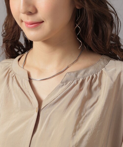 Andemiu(アンデミュウ)の「ヌキエリストライプシャツワンピース(ワンピース/ドレス・オフホワイト/ベージュ/ライトグリーン)」の19枚目の写真