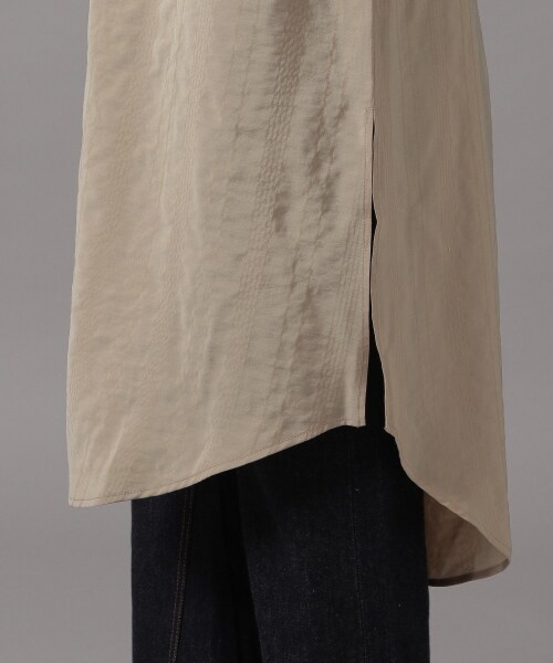 Andemiu(アンデミュウ)の「ヌキエリストライプシャツワンピース(ワンピース/ドレス・オフホワイト/ベージュ/ライトグリーン)」の22枚目の写真