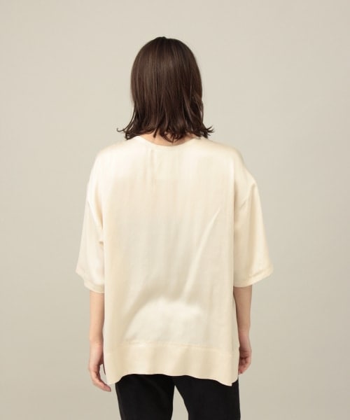 Chaos シルクフィブリルTシャツ モカ｜Chaos シルク Tシャツ 半袖 中古