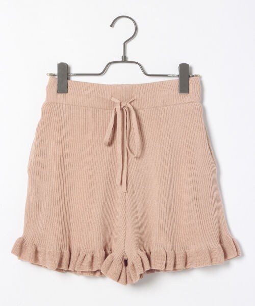 Heather(ヘザー)の「あいねねコラボニットショートパンツ(パンツ・ホワイト/ピンクベージュ/ブラウン)」の9枚目の写真