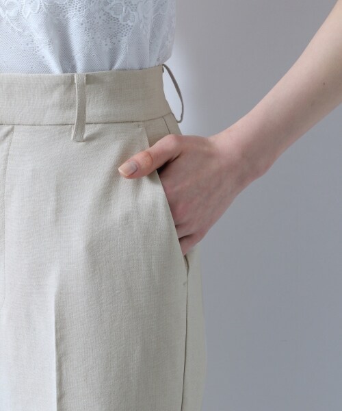 Heather(ヘザー)の「リネンライクスラックス(パンツ・アイボリー/レッド系/ブラウン/ブルー)」の14枚目の写真