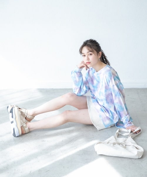 Heather（ヘザー）の「ECOムジロンT（トップス・アイボリー/ブラック/グリーン系/ブルー系）」の8枚目の写真