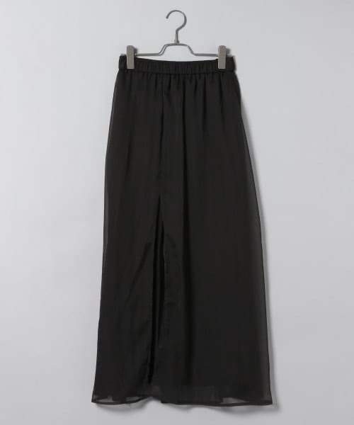JEANASIS（ジーナシス）の「プリーツレイヤーロングスカート（スカート・アイボリー()/ブラック()）」の2枚目の写真