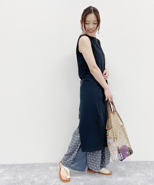 JEANASIS（ジーナシス）の「アソートシアーレイヤードパンツ（パンツ・ブラック()/グレー()/ブラウン()）」の5枚目の写真