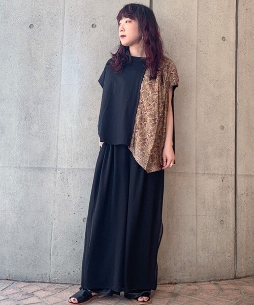 JEANASIS（ジーナシス）の「アソートシアーレイヤードパンツ（パンツ・ブラック()/グレー()/ブラウン()）」の4枚目の写真