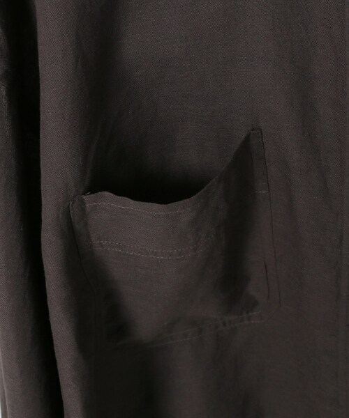 JEANASIS（ジーナシス）の「コットンリネンバンドカラーシャツLS（トップス・オフホワイト()/チャコールグレー()/ブルー()）」の12枚目の写真