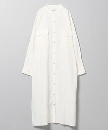 JEANASIS | バンドカラーリネンシャツワンピース(ワンピース/ドレス)