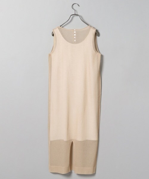 JEANASIS(ジーナシス)の「14Gシアーロングノースリーブ2P(ワンピース/ドレス・ブラック()/ライトベージュ()/カーキ())」の8枚目の写真