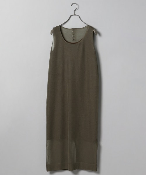 JEANASIS(ジーナシス)の「14Gシアーロングノースリーブ2P(ワンピース/ドレス・ブラック()/ライトベージュ()/カーキ())」の3枚目の写真