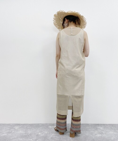 JEANASIS(ジーナシス)の「14Gシアーロングノースリーブ2P(ワンピース/ドレス・ブラック()/ライトベージュ()/カーキ())」の5枚目の写真