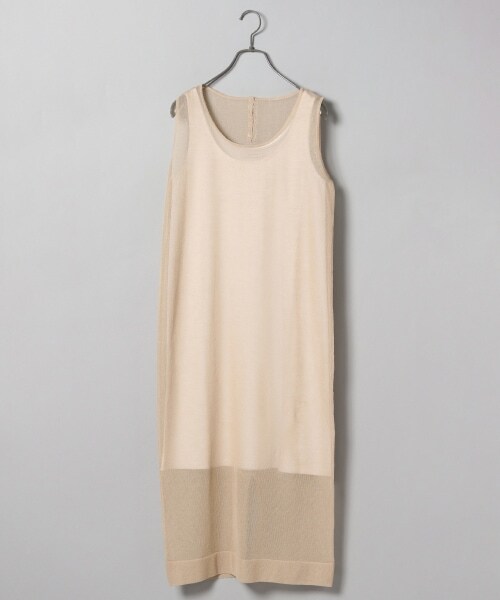 JEANASIS(ジーナシス)の「14Gシアーロングノースリーブ2P(ワンピース/ドレス・ブラック()/ライトベージュ()/カーキ())」の2枚目の写真