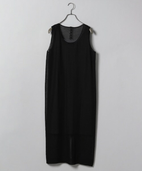 JEANASIS(ジーナシス)の「14Gシアーロングノースリーブ2P(ワンピース/ドレス・ブラック()/ライトベージュ()/カーキ())」の1枚目の写真