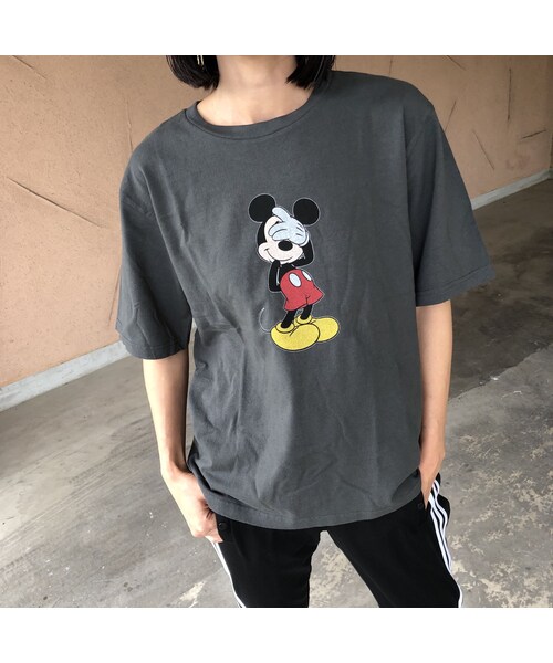 copine(コピン)の「目隠しミッキーTシャツ(2color)【クリックポスト対象商品】(Tシャツ/カットソー・レディース・その他)」の10枚目の写真