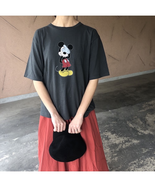 copine(コピン)の「目隠しミッキーTシャツ(2color)【クリックポスト対象商品】(Tシャツ/カットソー・レディース・その他)」の7枚目の写真
