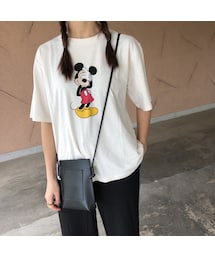 copine | 目隠しミッキーＴシャツ(2color)【クリックポスト対象商品】(Tシャツ/カットソー)