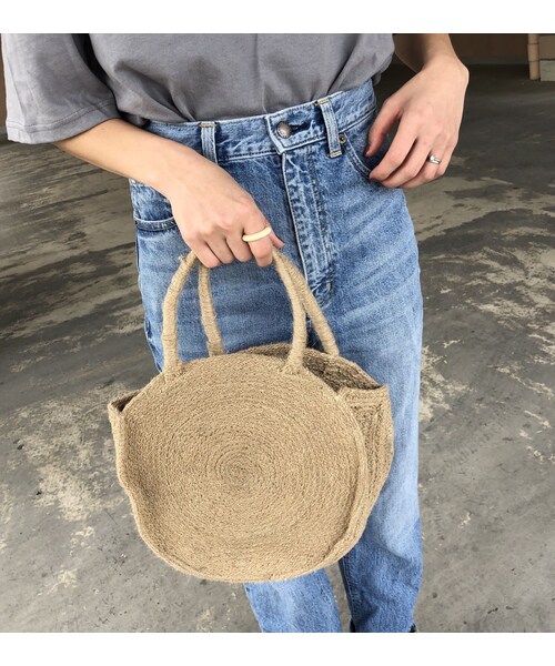 copine（コピン）の「コロンと可愛い！サークル麻カゴバッグ【クリックポスト対象商品】（かごバッグ・レディース・その他）」の10枚目の写真