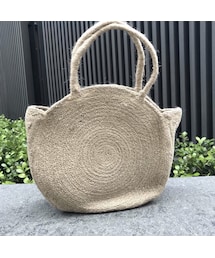 copine | コロンと可愛い！サークル麻カゴバッグ【クリックポスト対象商品】(かごバッグ)