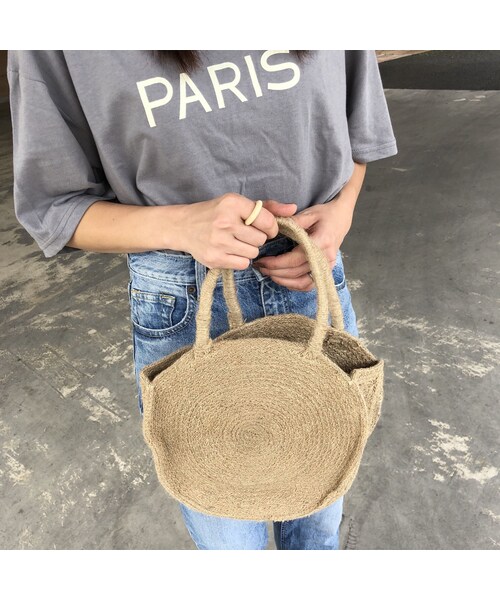 copine（コピン）の「コロンと可愛い！サークル麻カゴバッグ【クリックポスト対象商品】（かごバッグ・レディース・その他）」の13枚目の写真