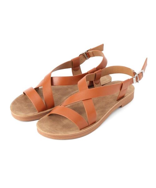 OZOC（オゾック）の「軽量クロスサンダル（その他・レディース・ブラック(019)/キャメル(041)/ベージュ(152)・35(23.5cm)/45(24.5cm)）」の4枚目の写真