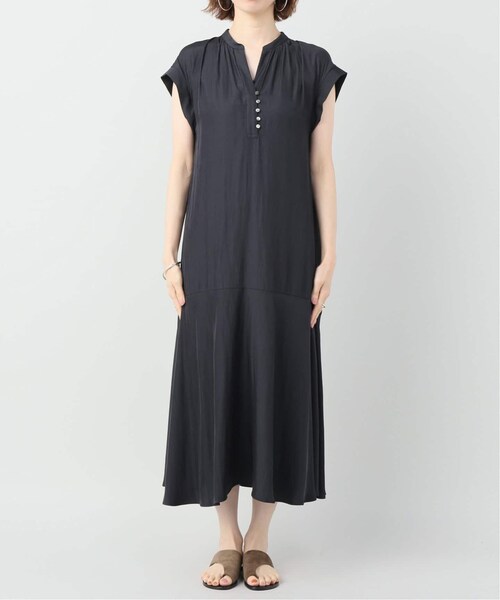 plageプラージュ　リネンスリーブレスワンピース　ノースリーブ　黒　ロング plageプラージュ リネンスリーブレスワンピース ノースリーブ 黒