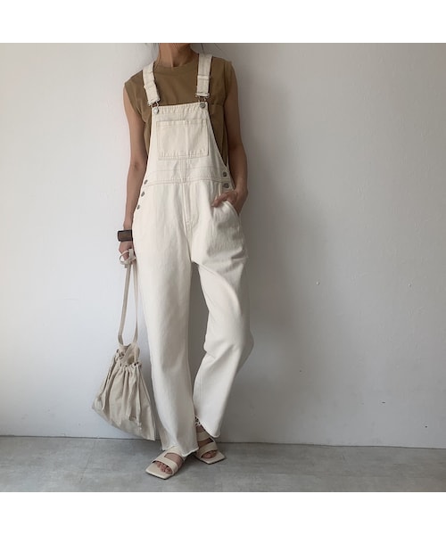 Lavish Gate(ラヴィッシュゲート)の「onepiece-02018 カットオフ デニムサロペット オフホワイト(ワンピース・レディース・その他)」の1枚目の写真