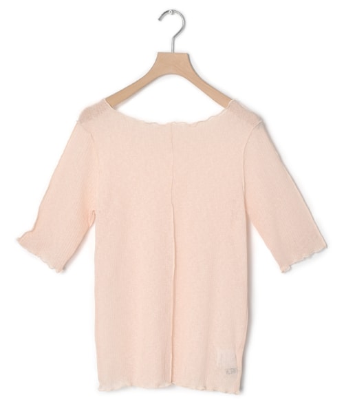 w closet（ダブルクローゼット）の「切替メロー半袖プルオーバー（トップス・レディース・オフホワイト/Sミント/Sオレンジ/ブラック・FREE/M/L）」の3枚目の写真