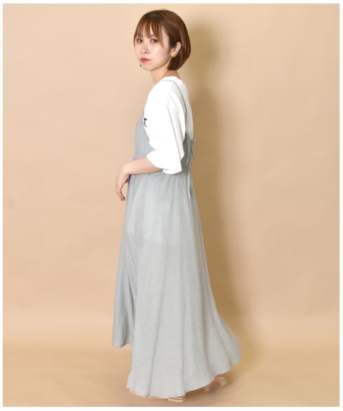 W CLOSET ダブルクローゼット　ワンピース　サイズM 2WAY】ウエストドロストキャミワンピース | w closet(ダブル