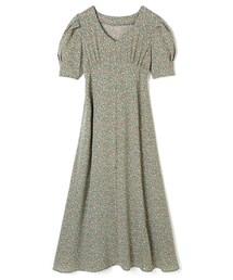 GRL | 花柄バックレースアップロングワンピース(ワンピース)