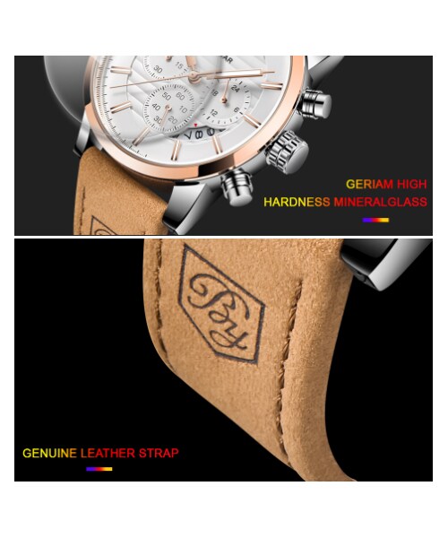 ノーブランド 腕時計 no brand（ノーブランド）の「【BENYAR】 高級 腕時計 本革ベルト