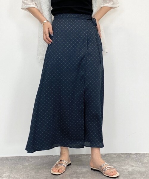 PAGEBOY（ページボーイ）の「モンガララップスカート（スカート・レディース・オフホワイト/ブラック/ネイビー・F）」の3枚目の写真