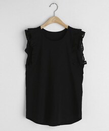 DHOLIC | ダブルフリルスリーブレス(タンクトップ)