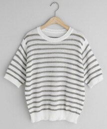 DHOLIC | ボーダー半袖ニット(ニット/セーター)
