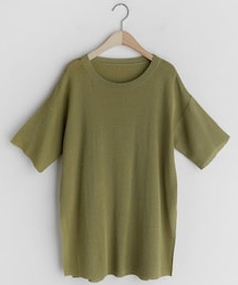 DHOLIC | スリット半袖ニット(ニット/セーター)