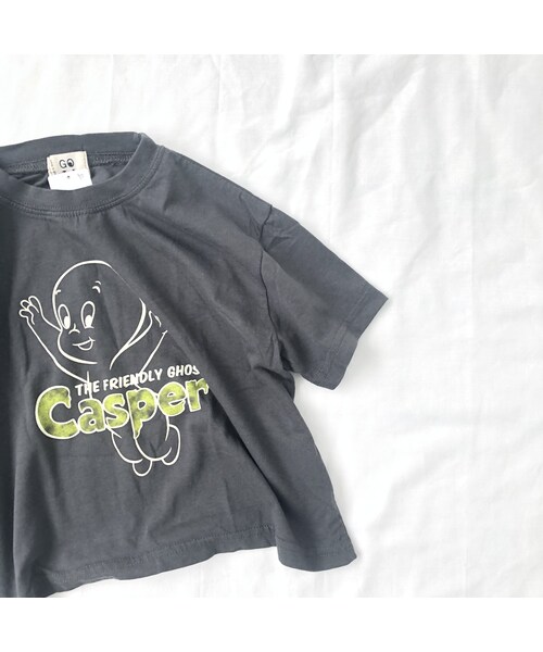 cache cache（カシュ カシュ）の「キャスパーTシャツ（ベージュ/チャコールグレー）140.150（Tシャツ/カットソー・キッズ・その他）」の4枚目の写真