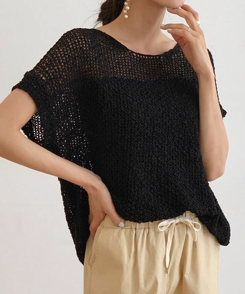 DHOLIC（ディーホリック）の「ドルマンシアーニット（ニット/セーター・レディース・ベージュ/グリーン/ホワイト/ブラック/ブラウン・FREE）」の3枚目の写真