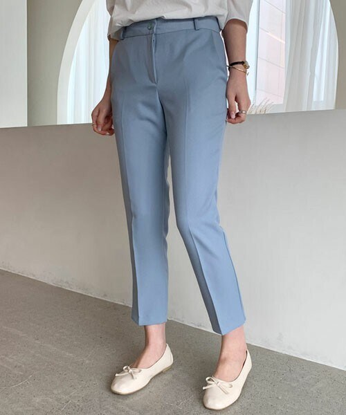 DHOLIC（ディーホリック）の「スリムフィットスラックス（スラックス・レディース・グリーン/ブルー/ベージュ/ブラック・S/M）」の4枚目の写真