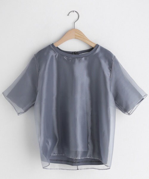 DHOLIC(ディーホリック)の「メッシュレイヤードTシャツ(Tシャツ/カットソー・レディース・ホワイト/ブラック/グレー・FREE)」の3枚目の写真