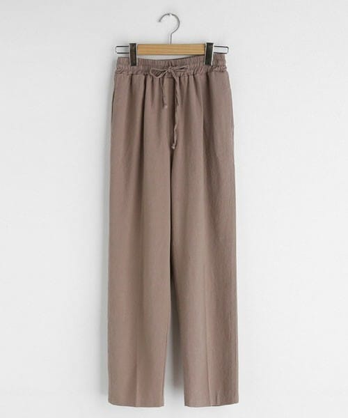 DHOLIC(ディーホリック)の「リネン混ウエストゴムパンツ(その他パンツ・レディース・イエロー/ベージュ/ブラック/ブラウン・FREE)」の3枚目の写真