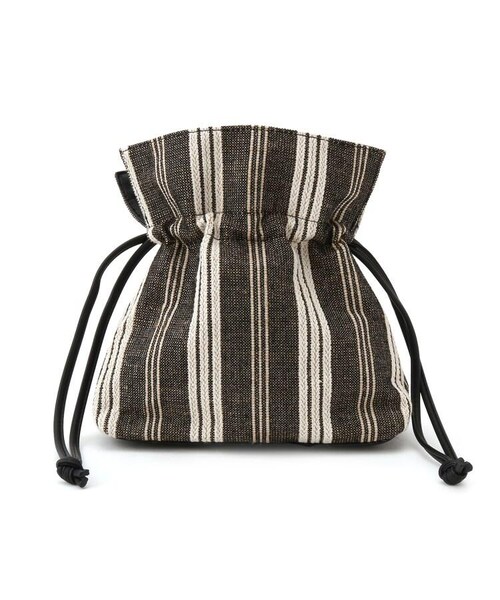 OZOC(オゾック)の「柄巾着2WAYショルダー(バッグ・レディース・ブラック(319)/ブラウン(342)・00(FREE))」の3枚目の写真