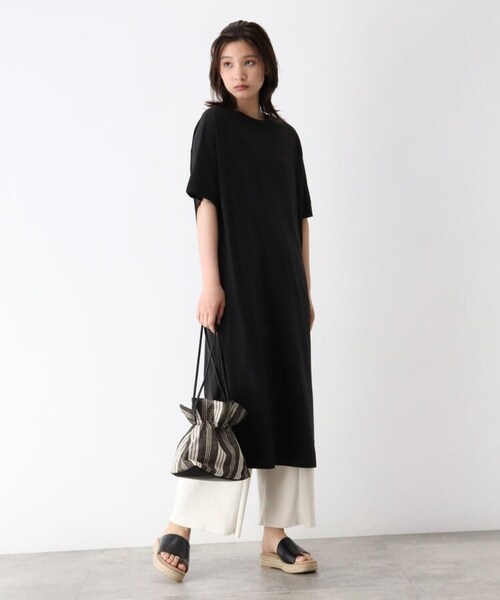 OZOC(オゾック)の「柄巾着2WAYショルダー(バッグ・レディース・ブラック(319)/ブラウン(342)・00(FREE))」の10枚目の写真