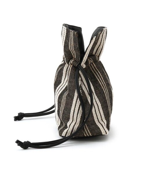 OZOC(オゾック)の「柄巾着2WAYショルダー(バッグ・レディース・ブラック(319)/ブラウン(342)・00(FREE))」の4枚目の写真