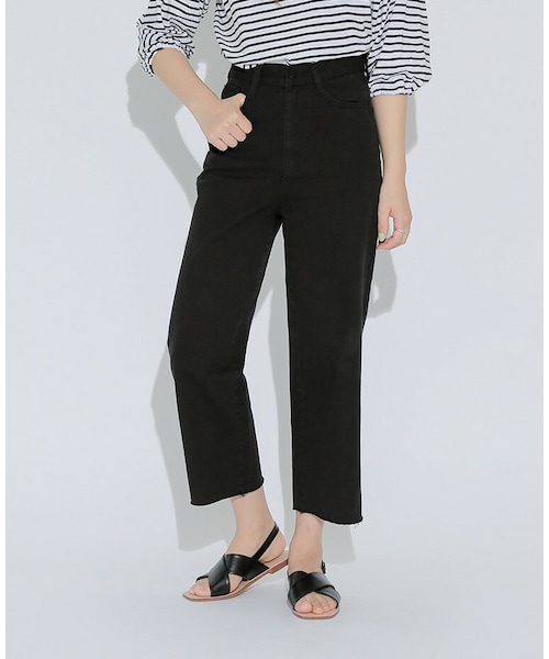 HOTPING（ホッピン）の「[CHOA]カットオフワイドカラーパンツ（その他パンツ・レディース・Grey/Blue/Black/Pink・S/M/L/XL/2XL/3XL）」の2枚目の写真