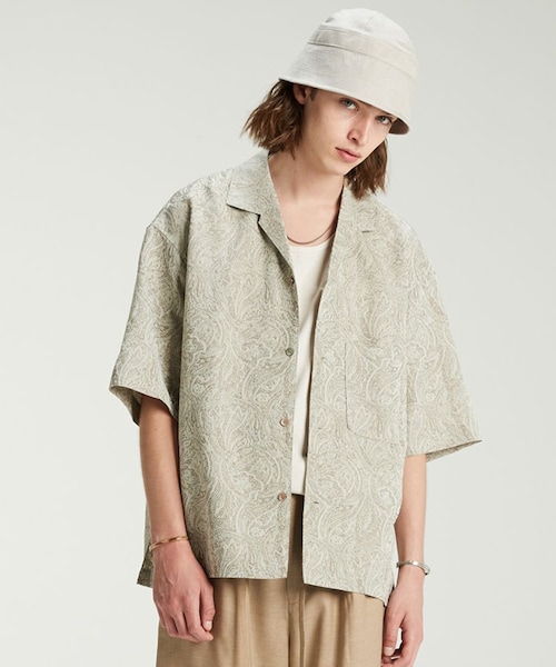 LIDNM（リドム）の「JACQUARD PAISLEY SHIRT（シャツ/ブラウス・メンズ・ベージュ系・MEDIUM/LARGE）」の5枚目の写真