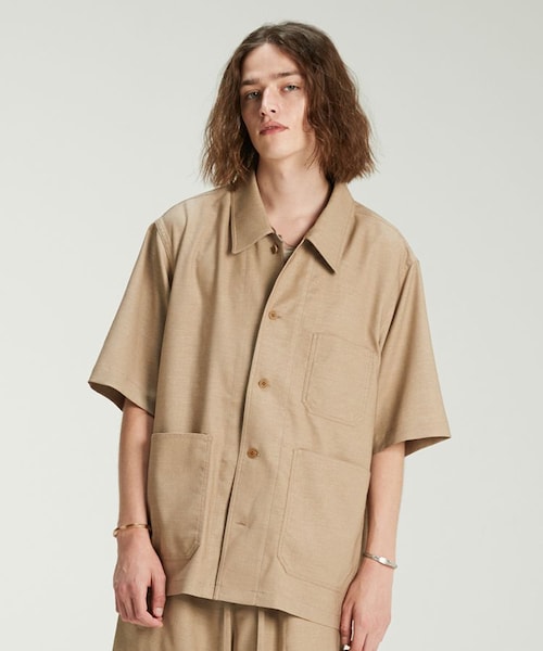 LIDNM（リドム）の「DRAPE WORK SHIRT（シャツ/ブラウス・メンズ・ベージュ系・MEDIUM/LARGE）」の5枚目の写真