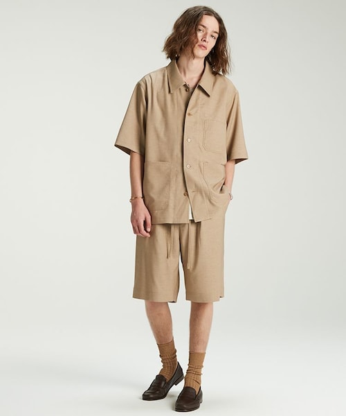 LIDNM（リドム）の「DRAPE WORK SHIRT（シャツ/ブラウス・メンズ・ベージュ系・MEDIUM/LARGE）」の6枚目の写真