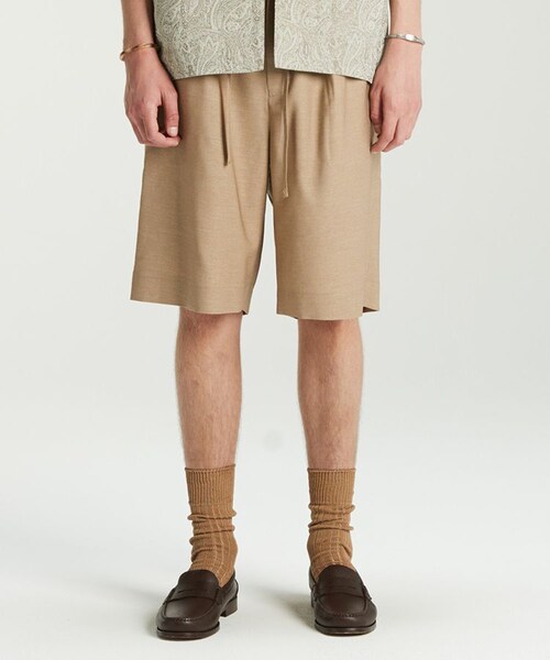 LIDNM（リドム）の「DRAPE SHORTS（その他パンツ・メンズ・ベージュ系・SMALL/MEDIUM/LARGE）」の4枚目の写真