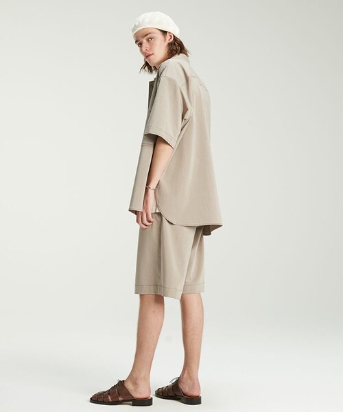 LIDNM(リドム)の「OVERSIZED MELANGE SHIRT(シャツ/ブラウス・メンズ・ベージュ系・MEDIUM/LARGE)」の5枚目の写真