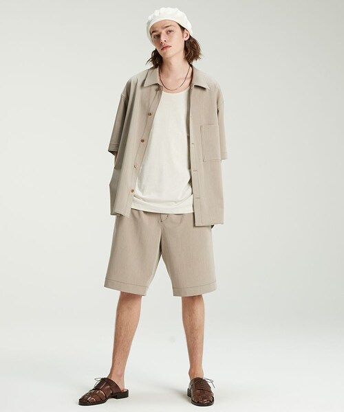 LIDNM(リドム)の「MELANGE SHORTS(その他パンツ・メンズ・ベージュ系・SMALL/MEDIUM/LARGE)」の6枚目の写真