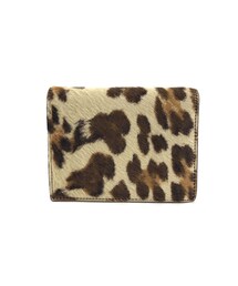 PRADA 長財布 二つ折り レオパード柄 ハラコ ブラウン PRADA 長財布 二つ折り レオパード柄 ハラコ ブラウン