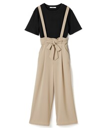 GRL | トップス×リボンベルト付サスワイドパンツセットアップ(セットアップ)